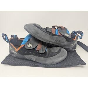Evolv Kronos Climbing Shoes Size 11 Blue Orange Black Trax Soles